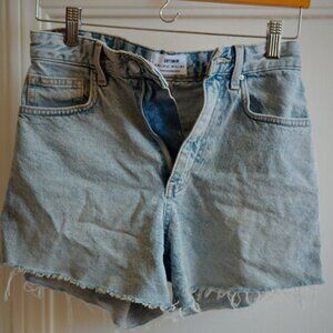 Cotton On Denim High-Waisted Shorts - Size 2